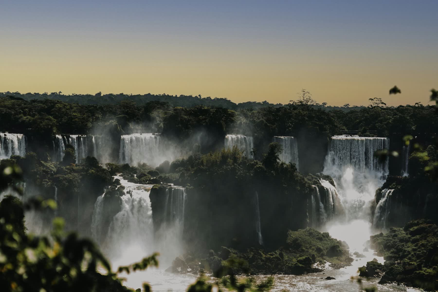 Morning mist over the falls