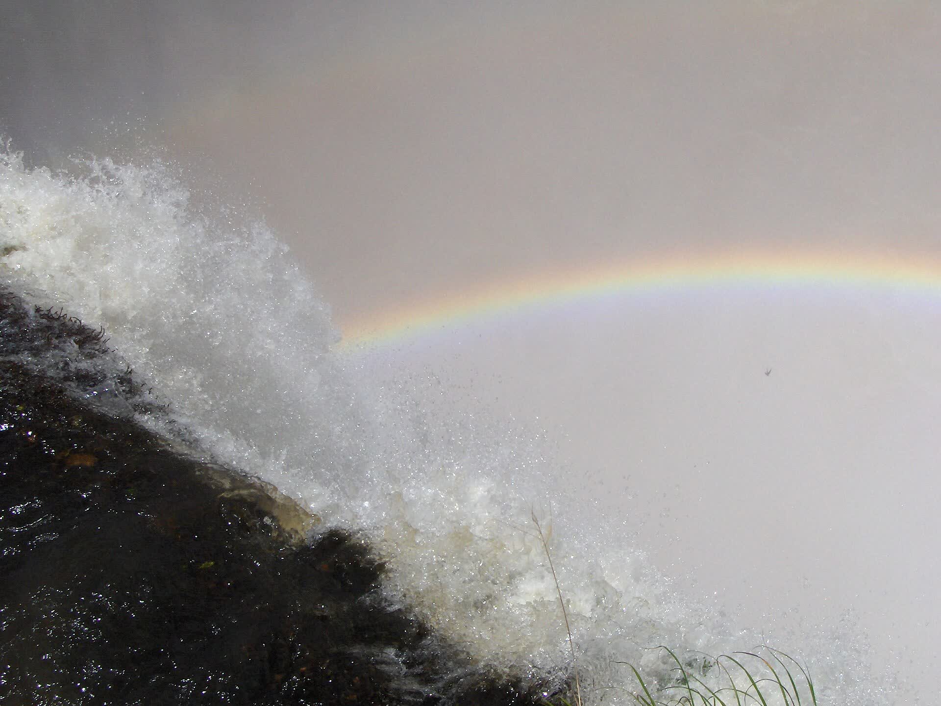 Rainbow and spray at Iguazu