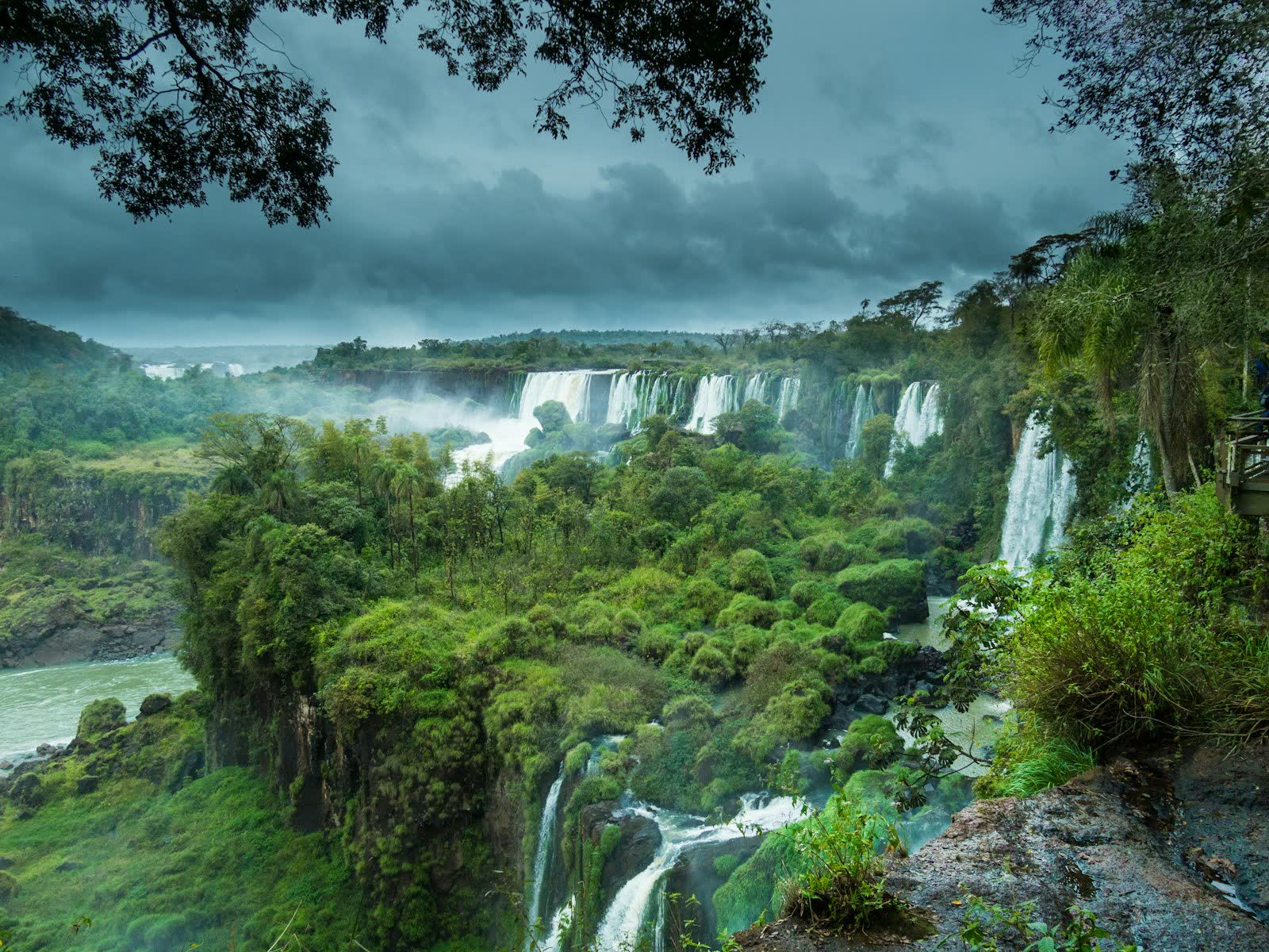 Panoramic view of Iguazu Falls