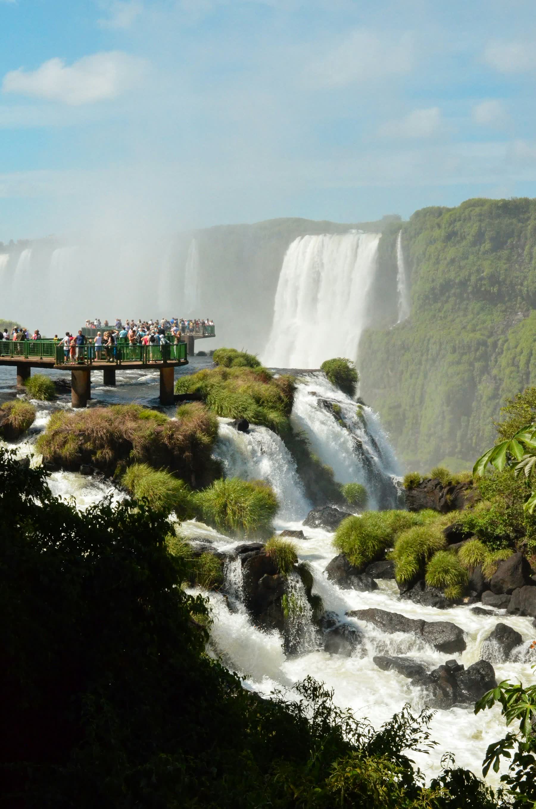 Walkway above the Brazilian side of the falls